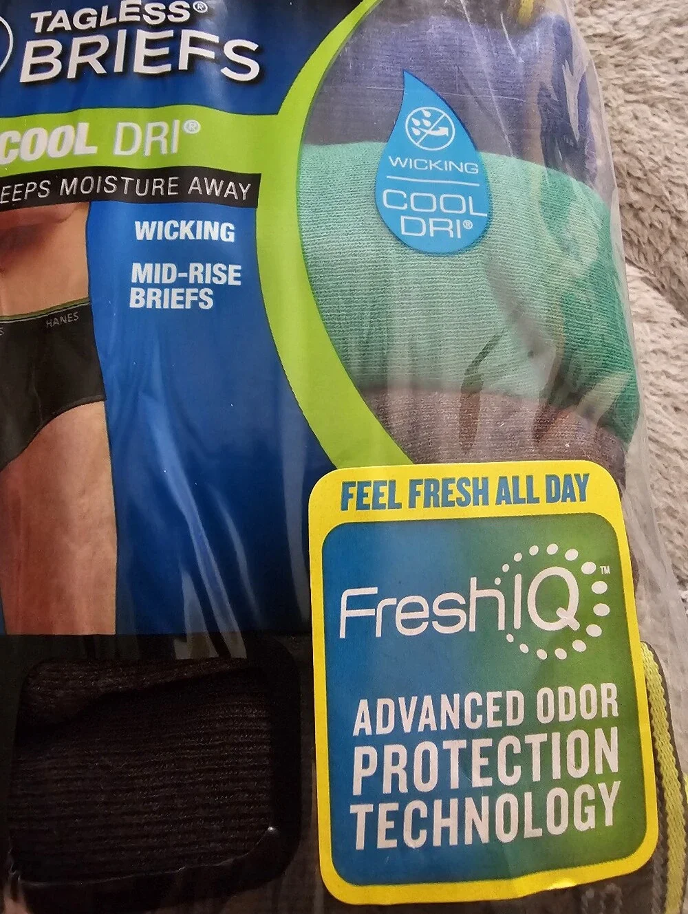 Hanes Tagless Cool Dri 5-Pack Men's Briefs - Multi Color 2xl